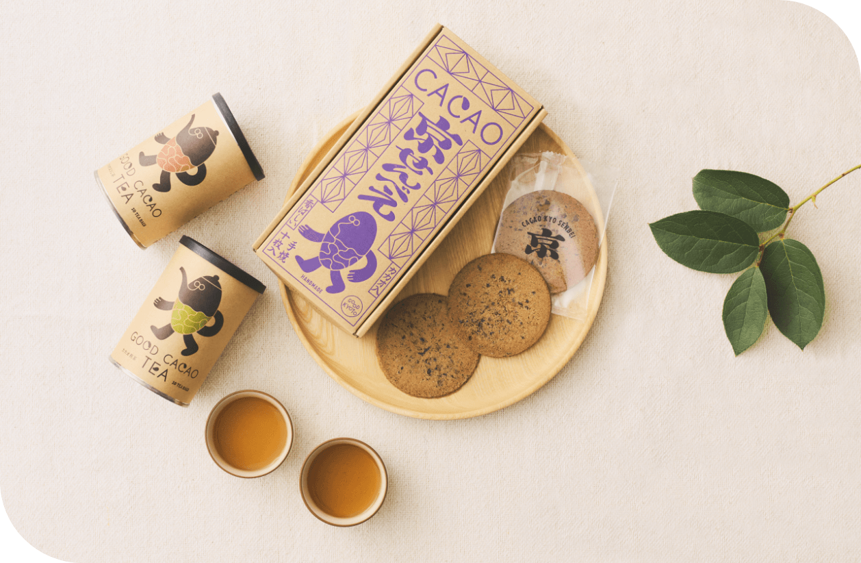 カカオ京せんべえ＆ティーギフトセット