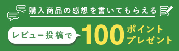 レビュー投稿で100ポイントプレゼント