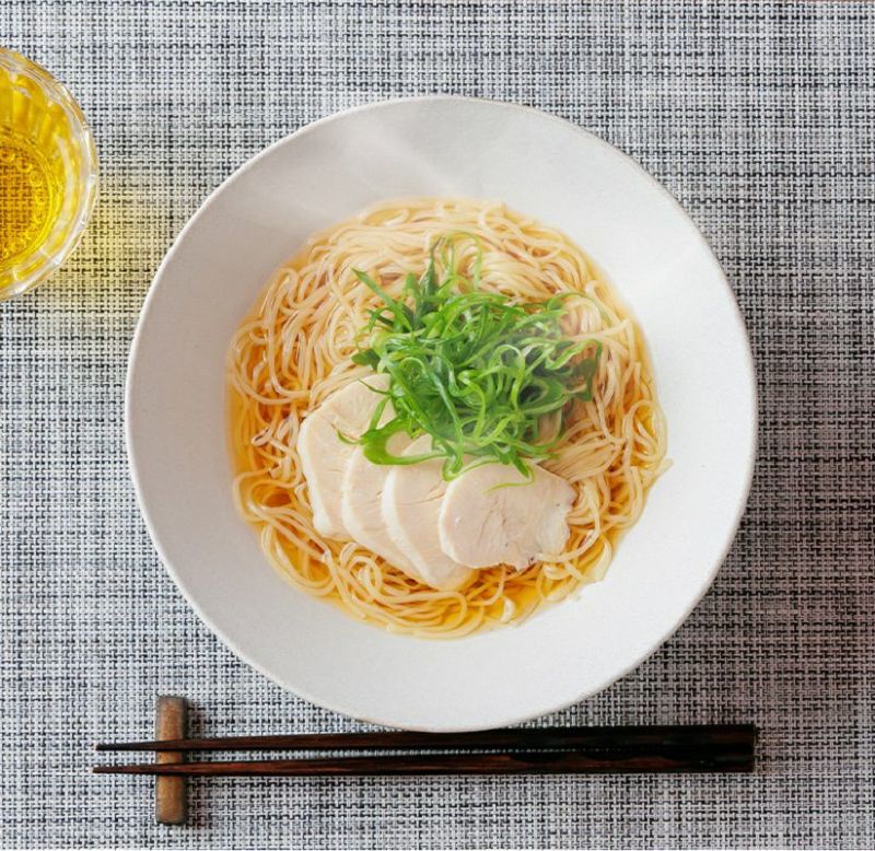 九条ねぎと地鶏の旨出汁にゅうめん　料理例