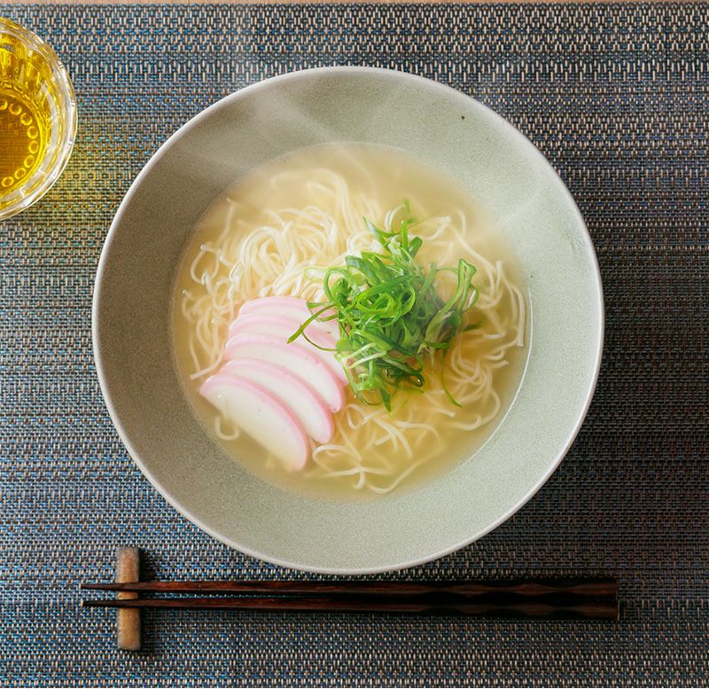 九条ねぎと生姜の旨出汁にゅうめん　　料理例